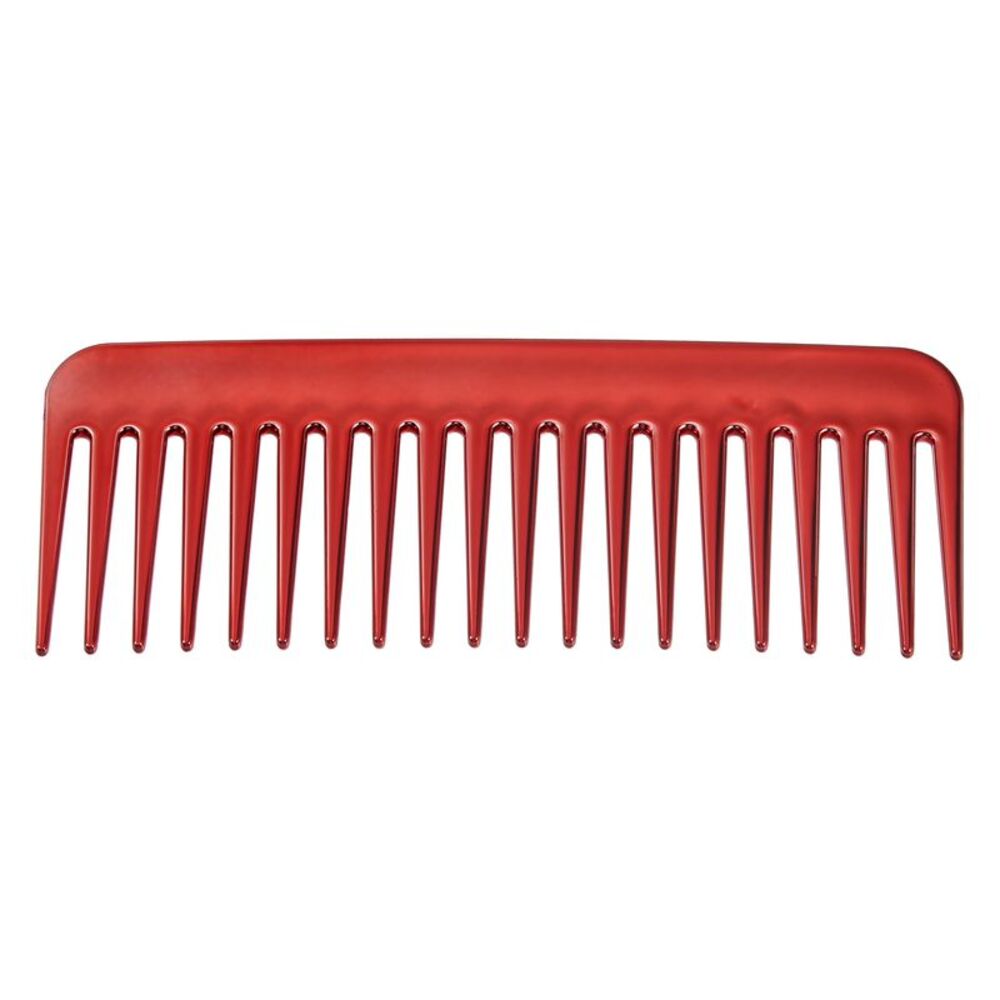 Wide Tooth Hair Detangling Comb for Wet and Dry Plastic Red